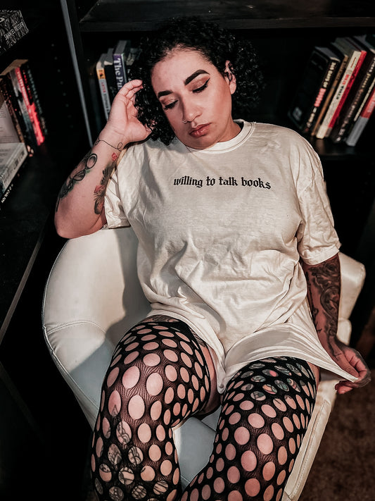 Willing to Talk Books Vintage Tee