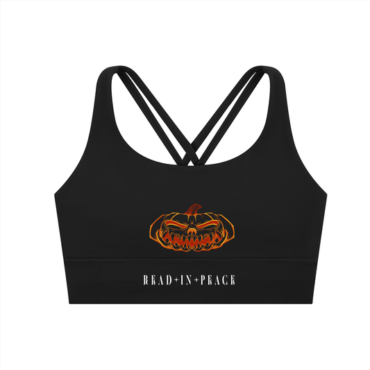 Pumpkin Criss-Cross Sports Bra