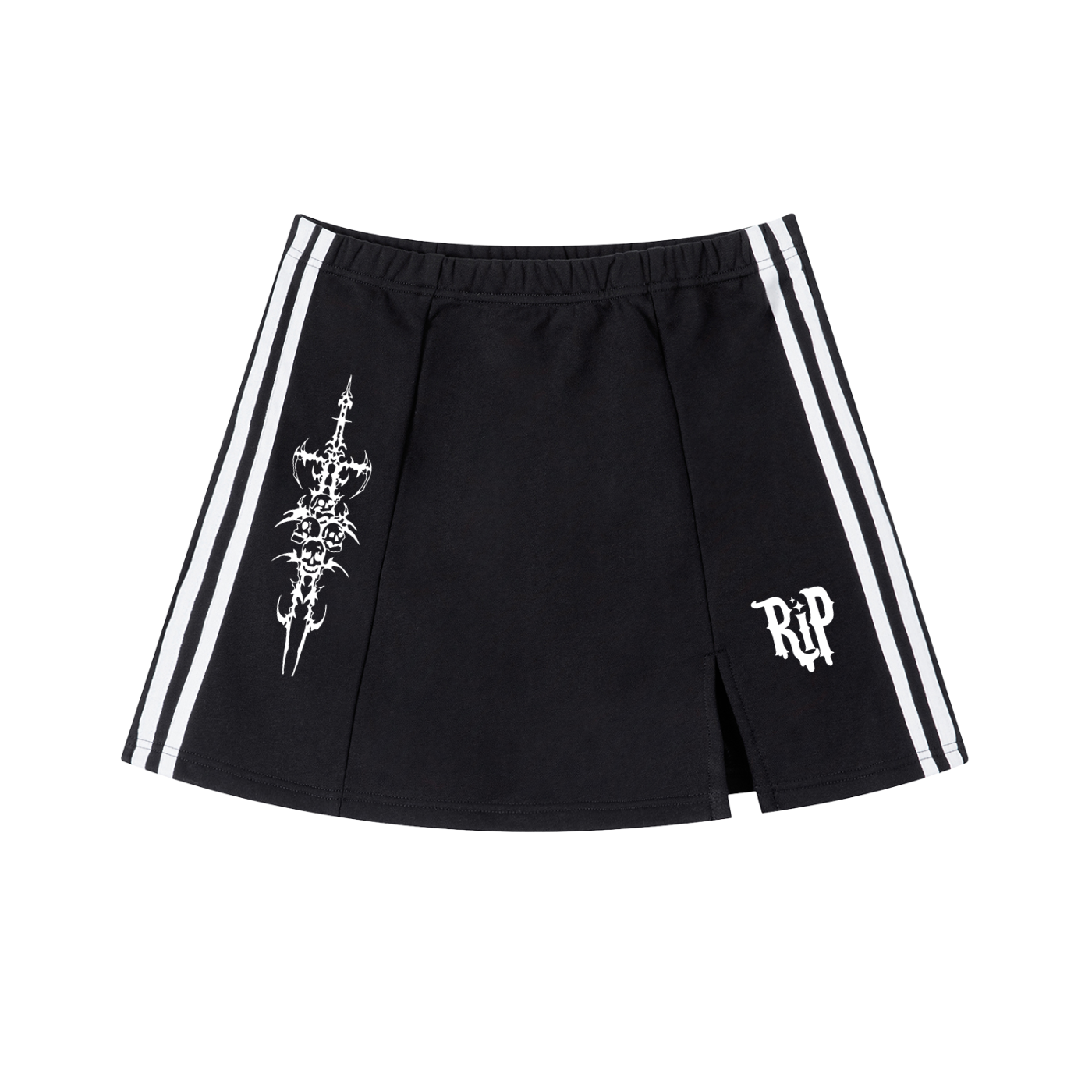 Sword Stripe Slit Skirt