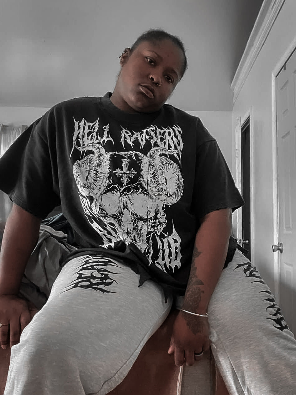 HRBC Vintage Wash Boxy Distressed T-Shirt